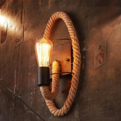 Rustic Hemp Pendant Lamp - Cofik