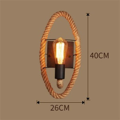 Rustic Hemp Pendant Lamp