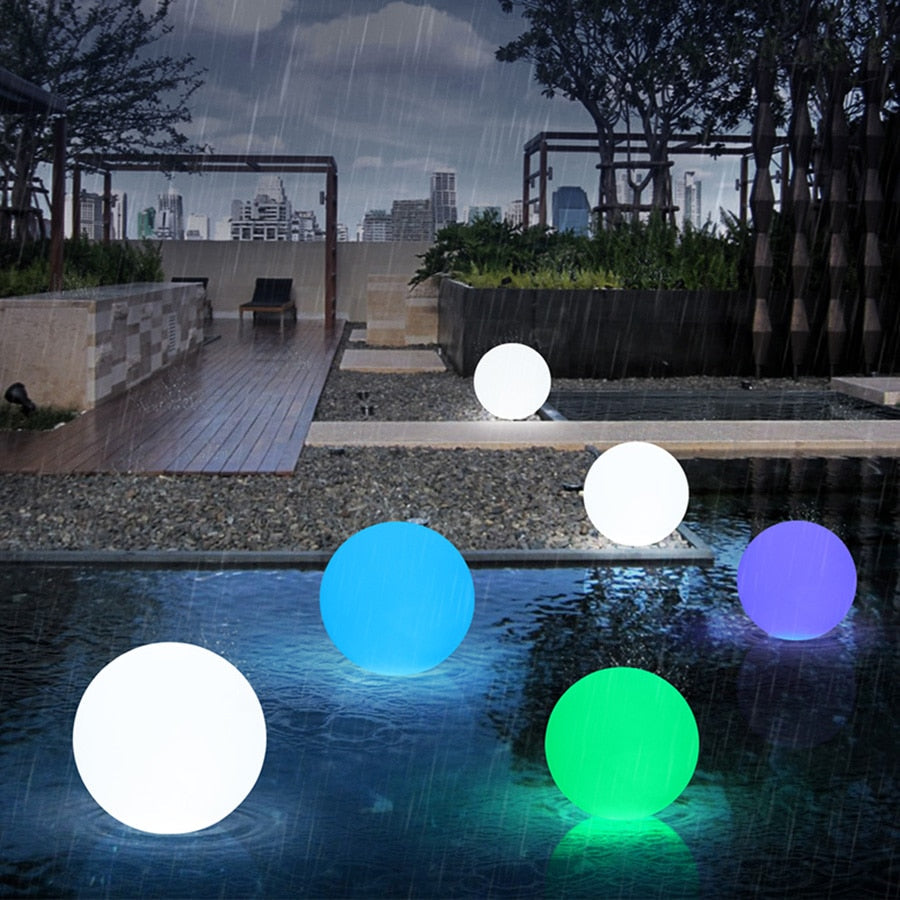 Colorful Outdoor Solar LED Ball Lamp RGB