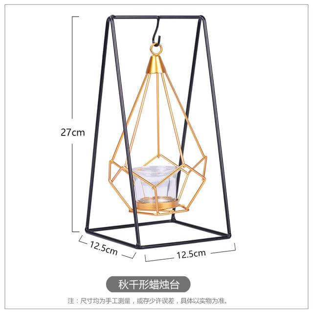 Luxury Metal Candle Lantern Holder