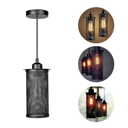 Rustic Metal Cage Industrial Table Lamp