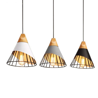 Rustic Wood Hanging Pendant Light