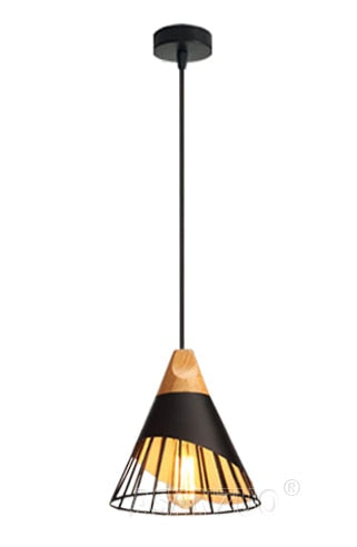 Rustic Wood Hanging Pendant Light