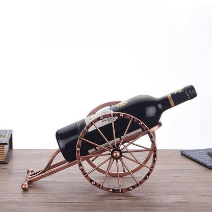 Vintage Metal Barrel Wine Rack