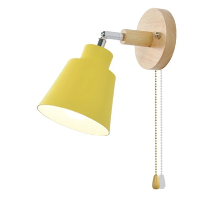 Adjustable Swing Arm Wall Lamp with Cord Pull Switch