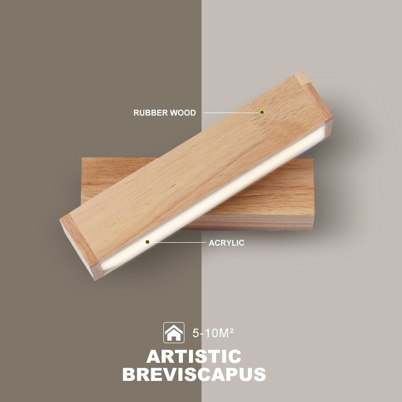 Contemporary Wooden Swing Arm Wall Light