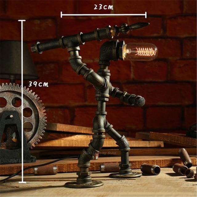 Unique Metal Retro Robot Table Lamps