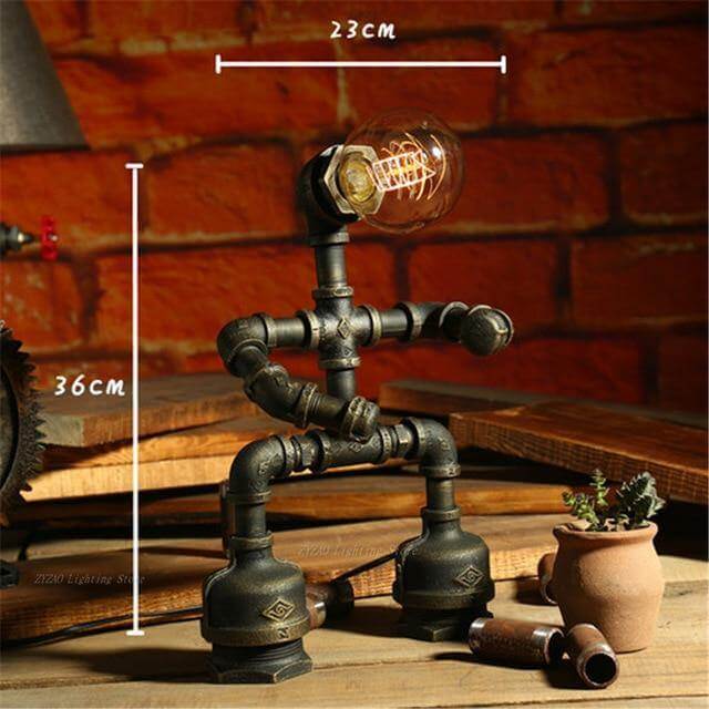 Unique Metal Retro Robot Table Lamps