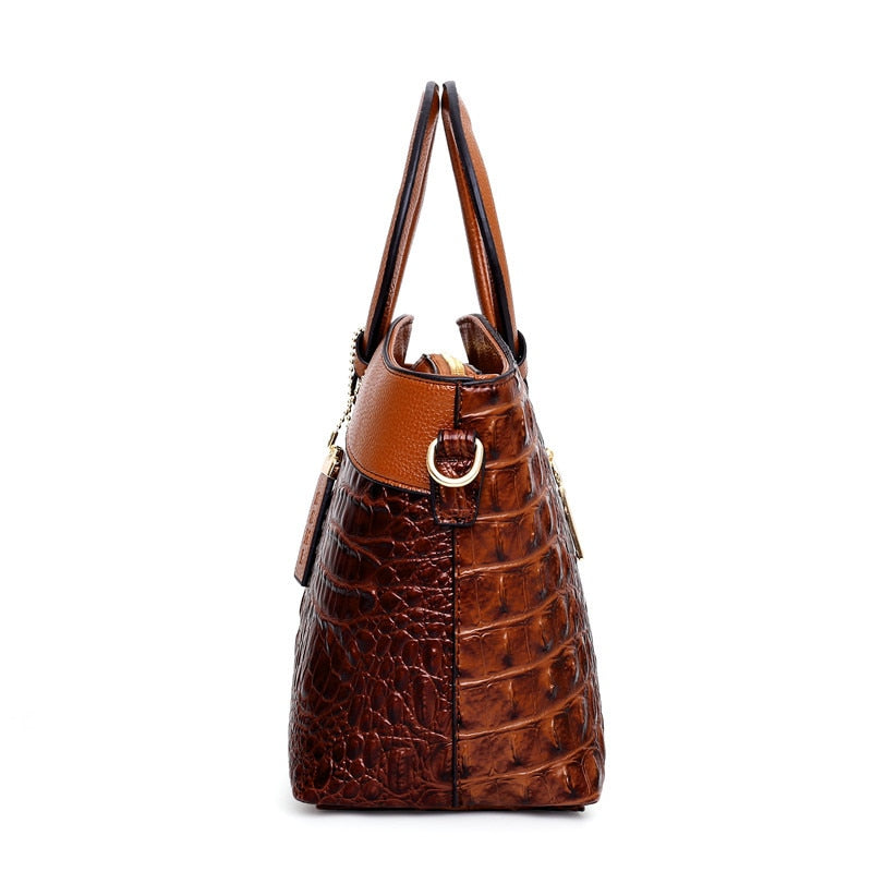Genuine Leather Tote Handbag