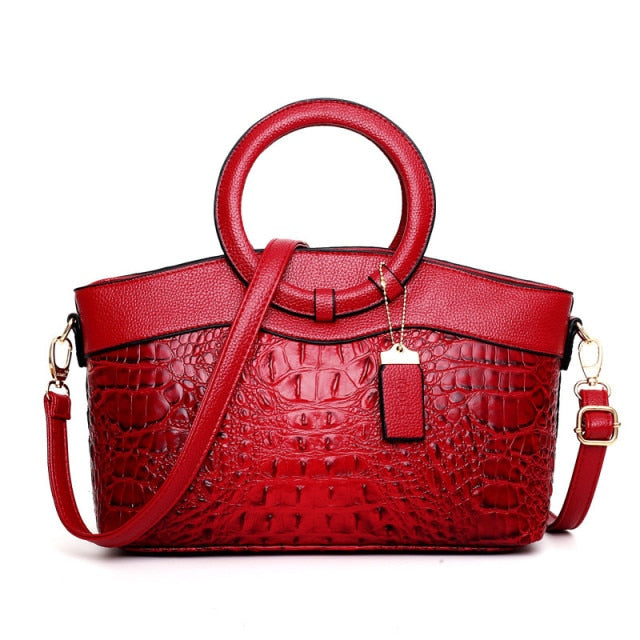 Genuine Leather Tote Handbag