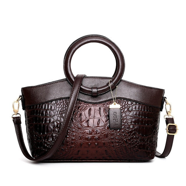 Genuine Leather Tote Handbag