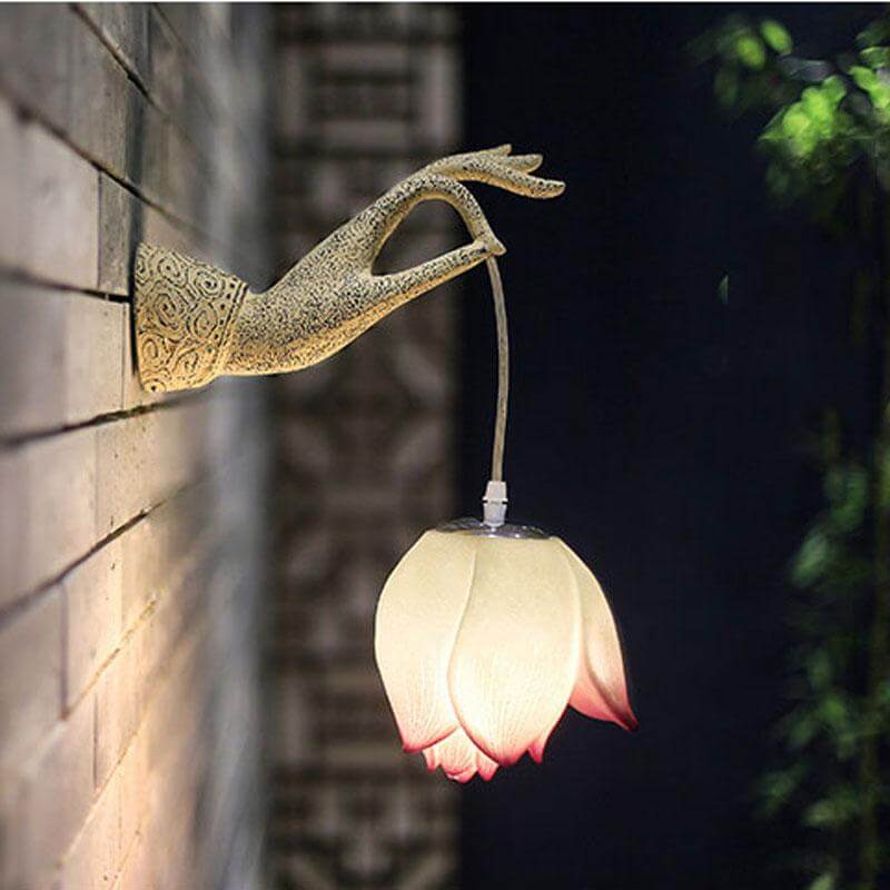 Elegant Asian Style Lotus Wall Light - Cofik