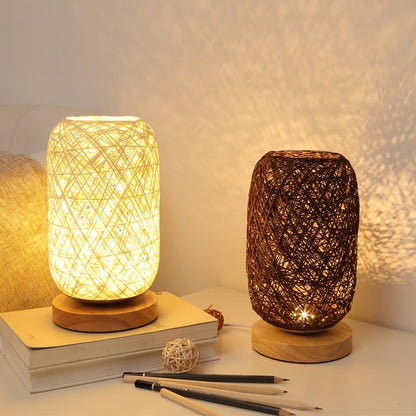 Natural Woven Table Lamp – Chic Home Decor