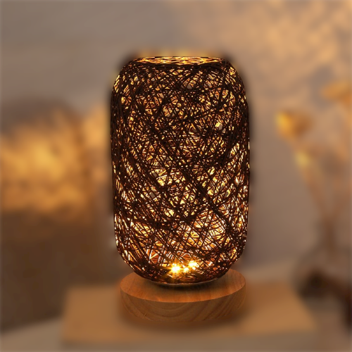 Natural Woven Table Lamp – Chic Home Decor