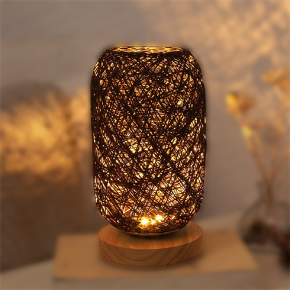 Natural Woven Table Lamp – Chic Home Decor - Cofik