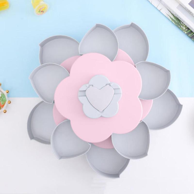 Colorful Rotating Flower Snack Container