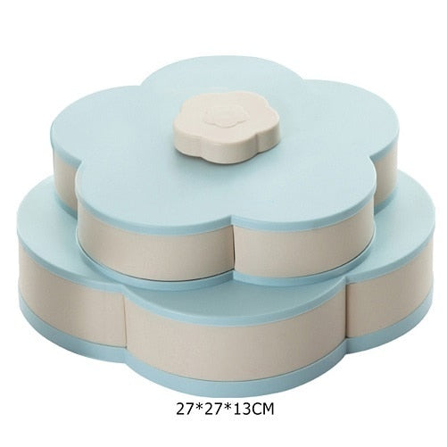 Colorful Rotating Flower Snack Container