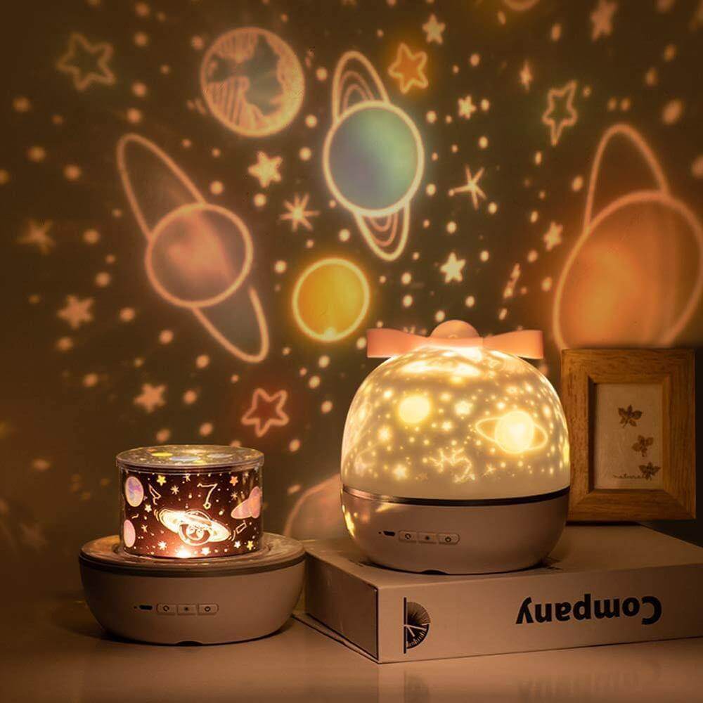 Flexible Spin Projection Table Lamp