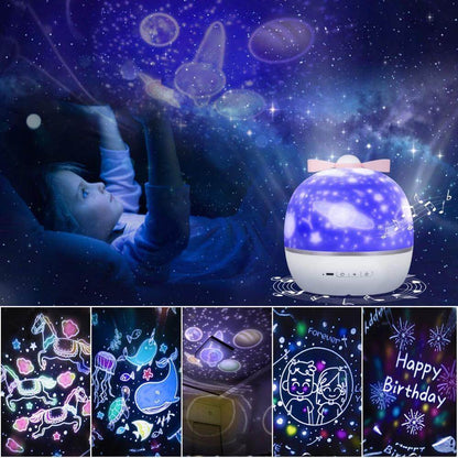 Flexible Spin Projection Table Lamp
