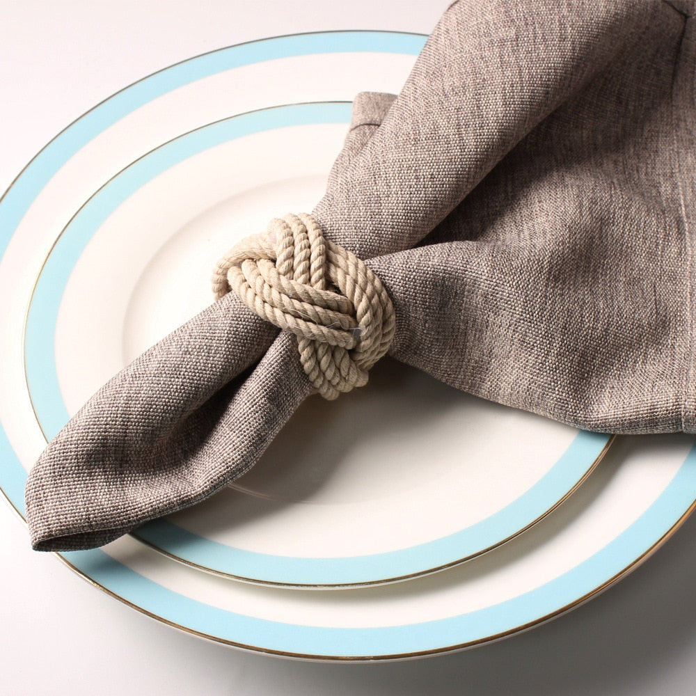 Natural Fiber Napkin Rings - Set of 10 - Cofik