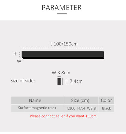 Slim Black LED Magnetic Strip Lighting System