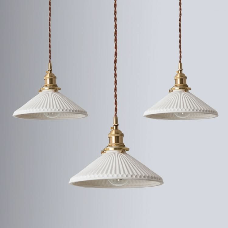 Simple White Porcelain Hanging Lamp - Cofik
