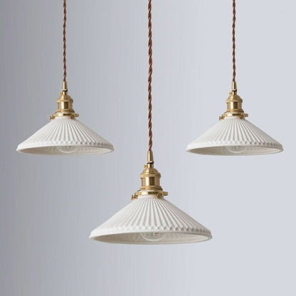 Simple White Porcelain Hanging Lamp - Cofik
