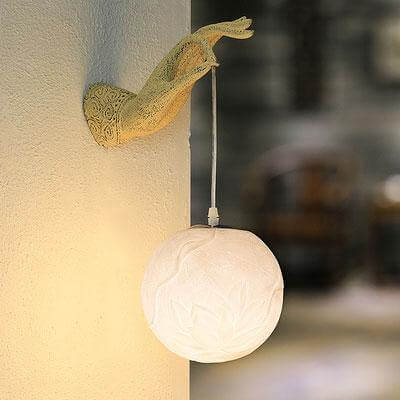 Elegant Asian Style Lotus Wall Light