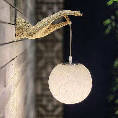 Elegant Asian Style Lotus Wall Light
