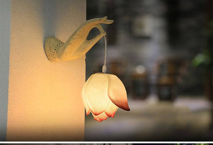 Elegant Asian Style Lotus Wall Light