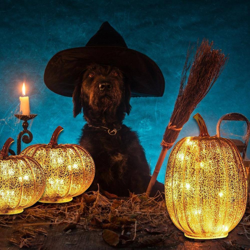 Spooky Orange Halloween Table Lamp