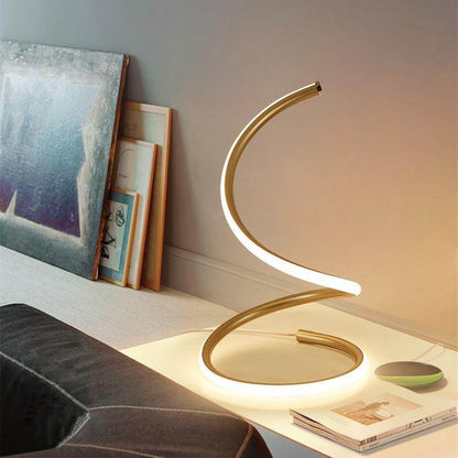 Contemporary Spiral Desk LED Lamp