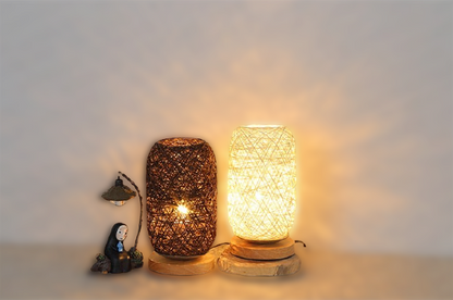 Natural Woven Table Lamp – Chic Home Decor