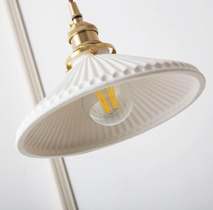 Simple White Porcelain Hanging Lamp