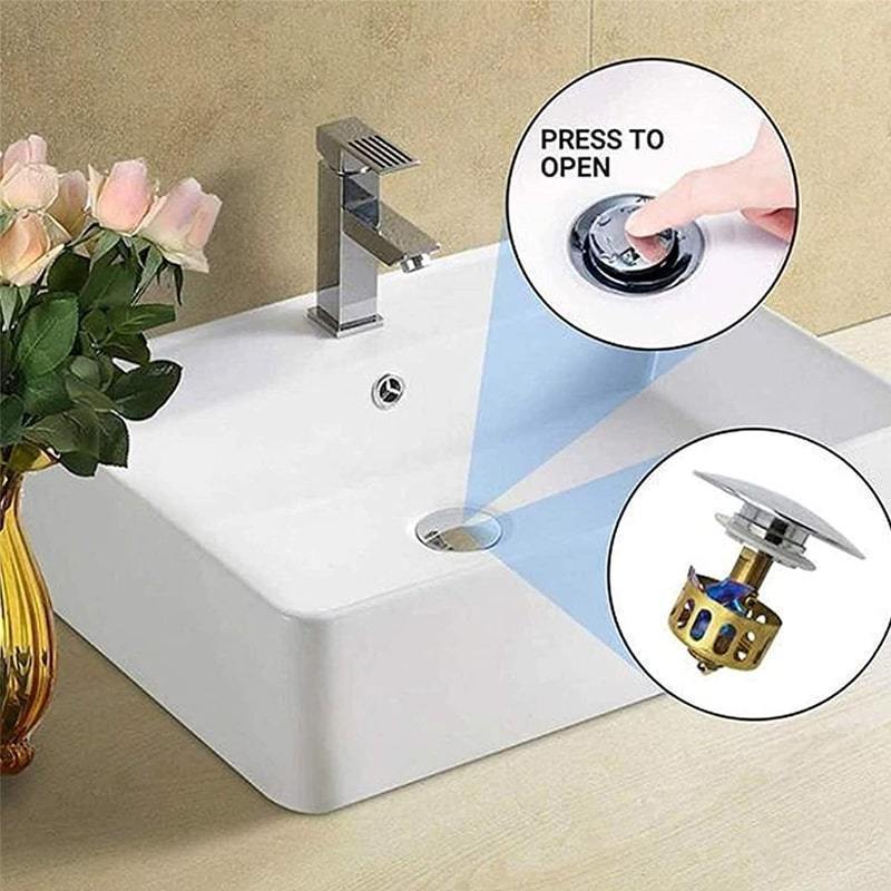 Easy Clean Bathroom Sink Drain Filter