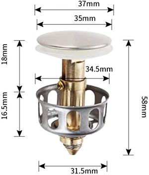 Easy Clean Bathroom Sink Drain Filter