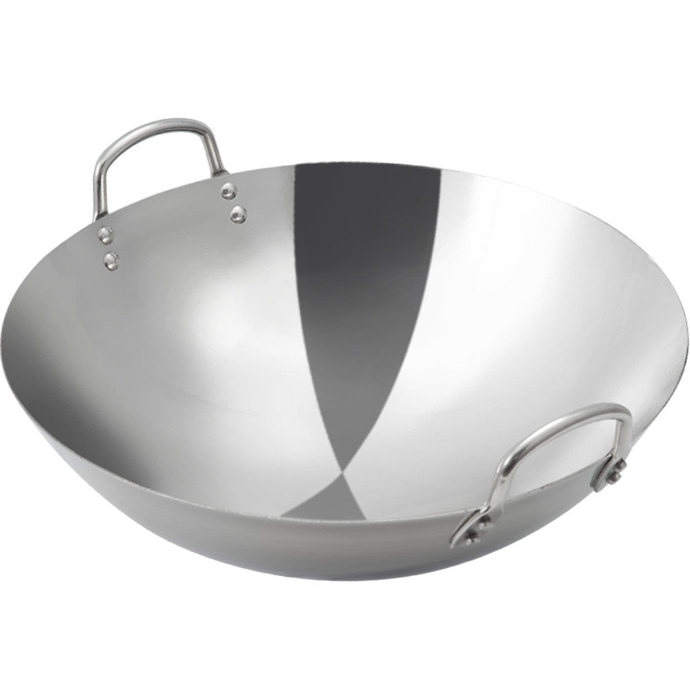 Large Stainless Steel Cooking Wok Pan Set - Cofik