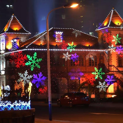 Colorful Outdoor Halloween Projector Light Show