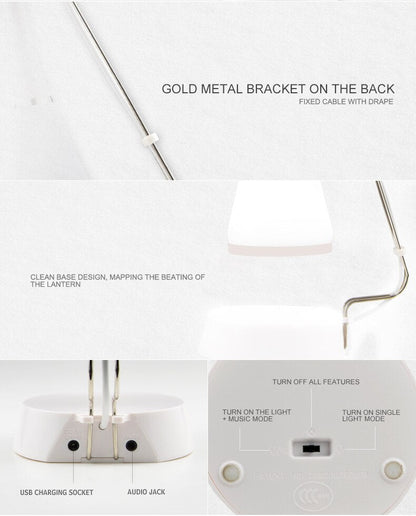 Wireless Bluetooth Desk Lamp with LED Light