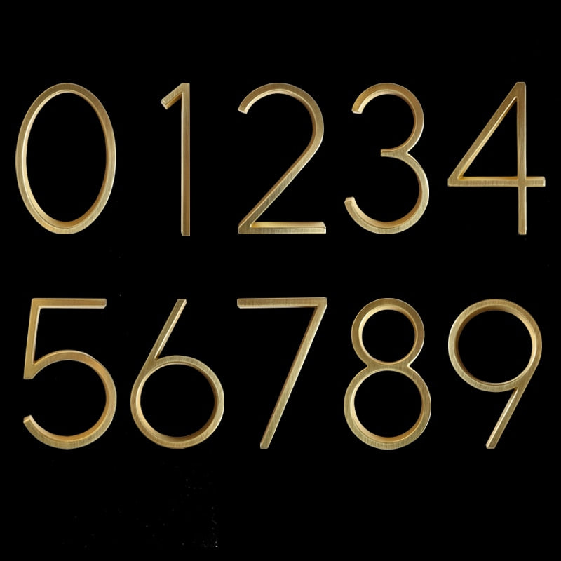 Luxury Brass Home Address Numbers