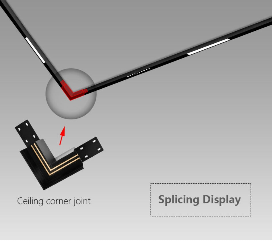 Slim Black LED Magnetic Strip Lighting System