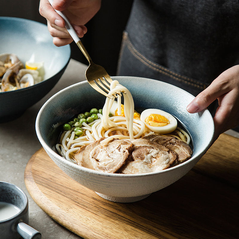 Colorful Japanese Noodle Soup Bowl Set