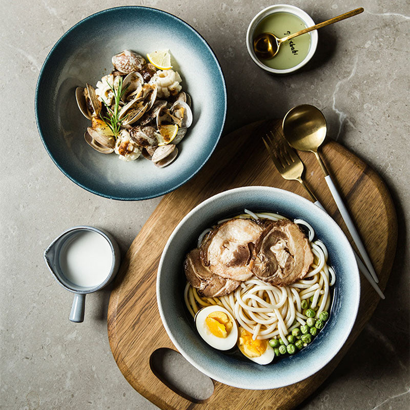 Colorful Japanese Noodle Soup Bowl Set