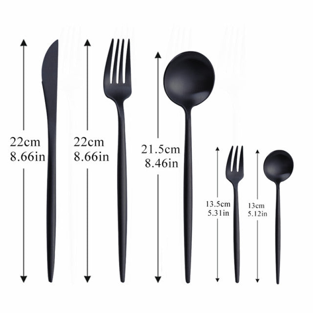 Simple Elegant Stainless Steel Cutlery Set