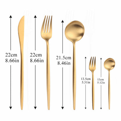 Simple Elegant Stainless Steel Cutlery Set