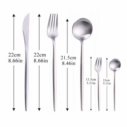 Simple Elegant Stainless Steel Cutlery Set