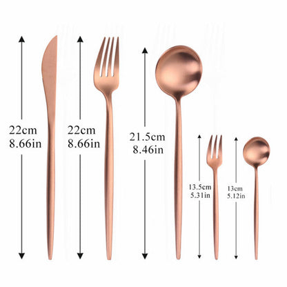 Simple Elegant Stainless Steel Cutlery Set