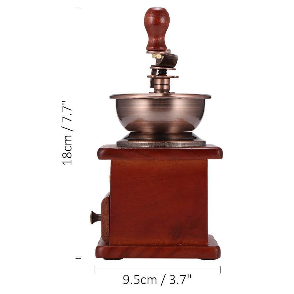 Traditional Handheld Wood Coffee Mill Grinder