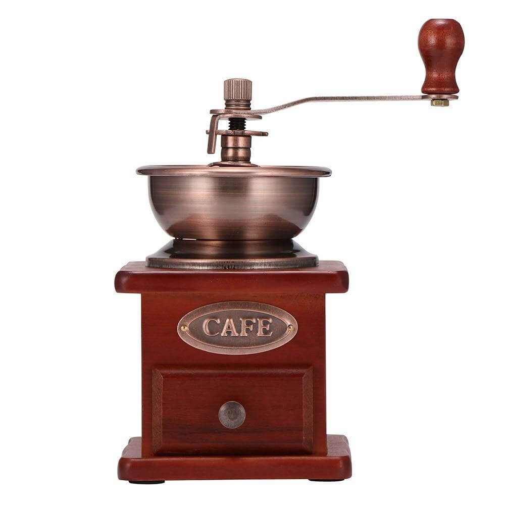 Traditional Handheld Wood Coffee Mill Grinder