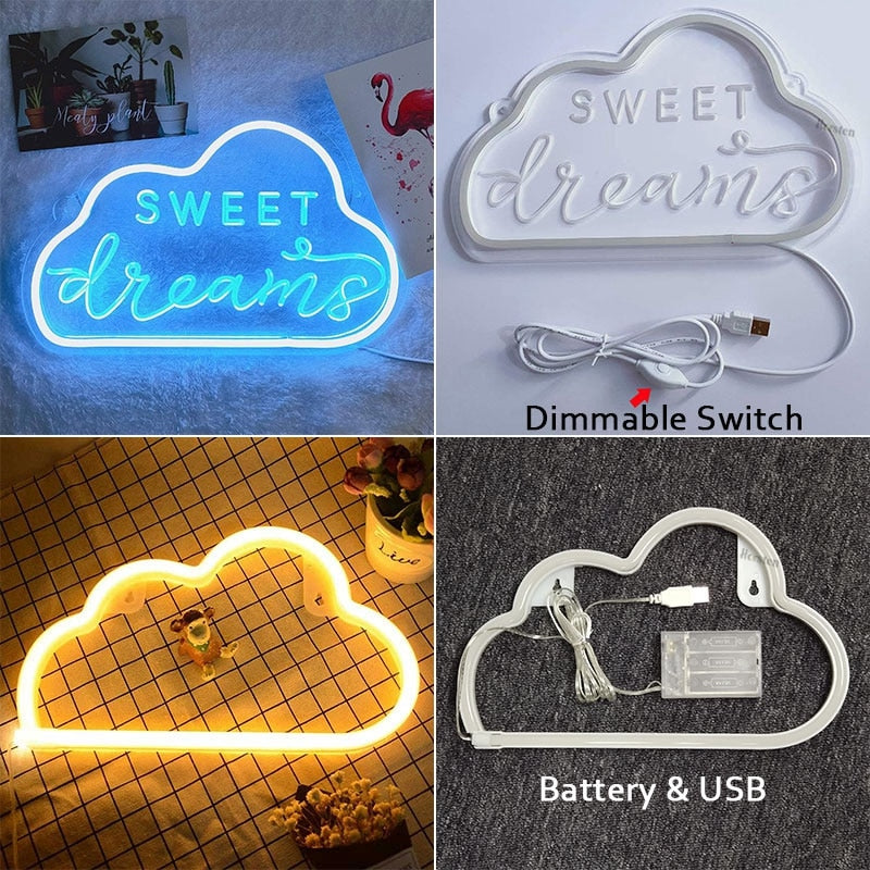Colorful Bedroom LED Neon Light Sign